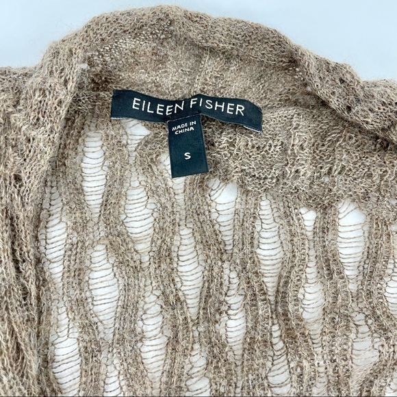 EILEEN FISHER Delicate Baby Alpaca Draped Vest in Brown - Picture 4 of 9